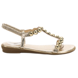 Small Swan Slip-on-Sandalen gelb