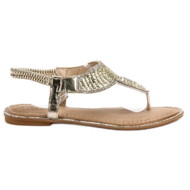 Encor Elegante japanische Sandalen gelb