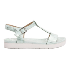 SHELOVET Mint Sandalen grün