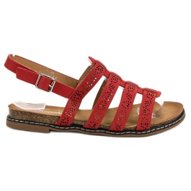Renda Bequeme rote Sandalen
