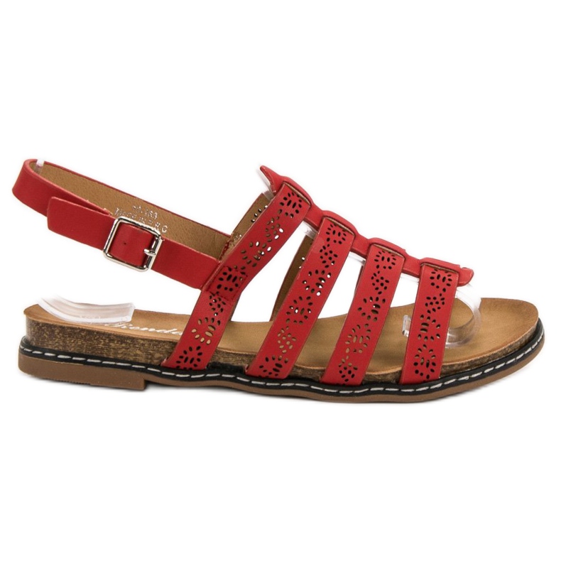 Renda Bequeme rote Sandalen
