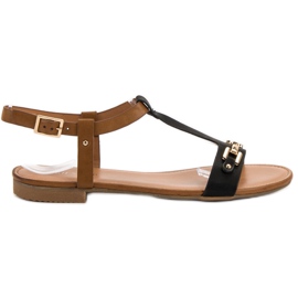 Small Swan Lässige Sandalen schwarz braun