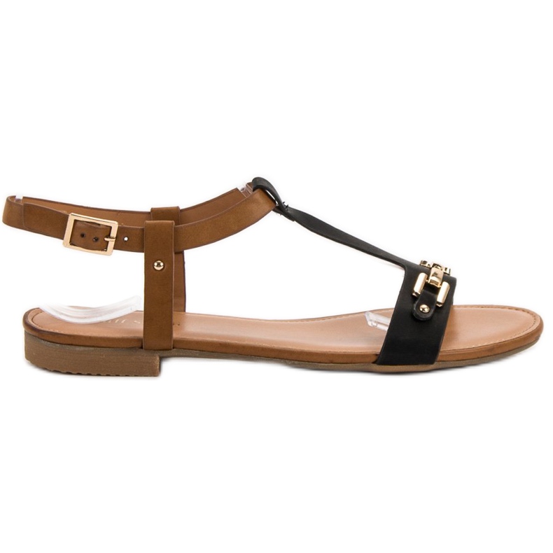 Small Swan Lässige Sandalen schwarz braun