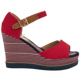 Primavera Keilsandalen rot