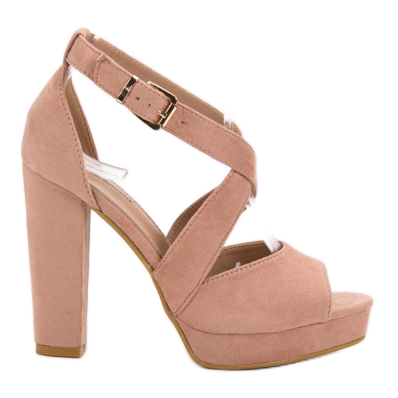 SHELOVET Sandalen auf der Plattform rosa