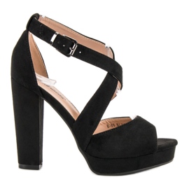 SHELOVET Sandalen auf der Plattform schwarz