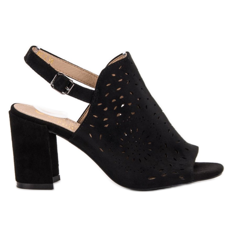 SHELOVET Geschlossene Sandalen aus Wildleder schwarz