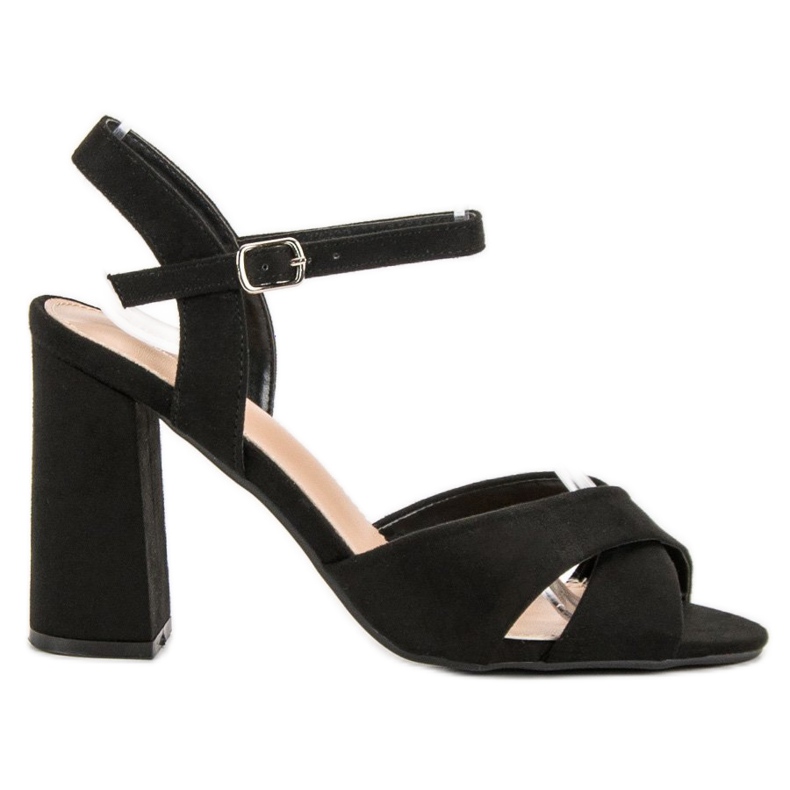 SHELOVET Sandalen an einer Bar schwarz