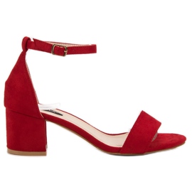 VICES Wildledersandalen rot