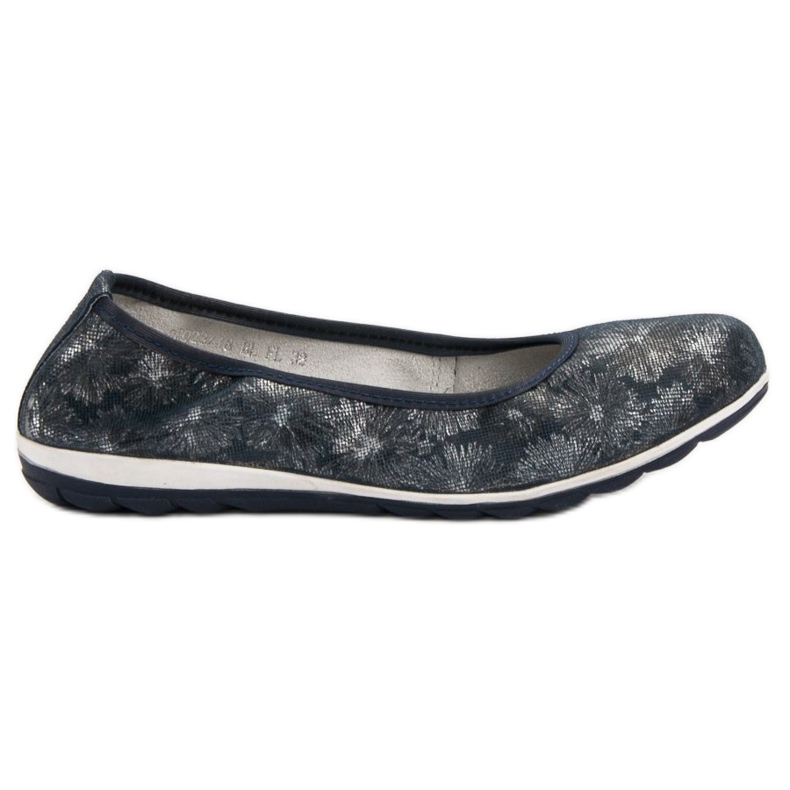 Filippo Ballerinas aus Leder blau