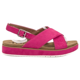 Goodin Sandalen aus Wildleder rosa