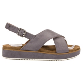 Goodin Sandalen aus Wildleder grau