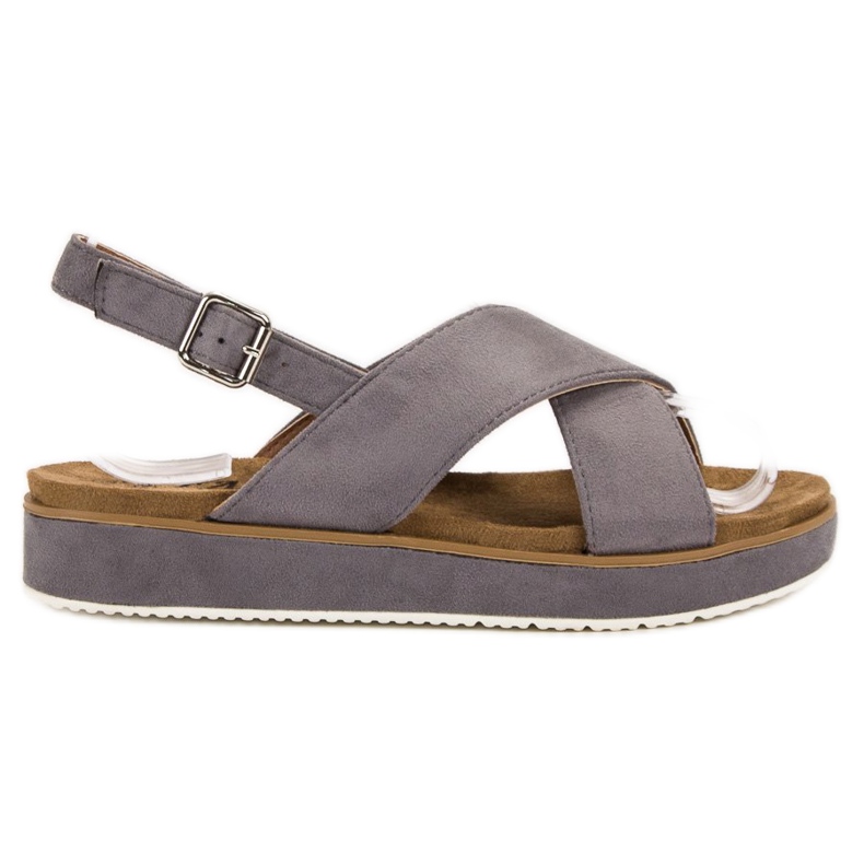 Goodin Sandalen aus Wildleder grau