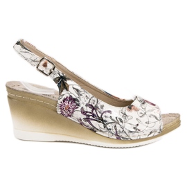 Goodin Sandalen mit Muster mehrfarbig