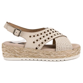 SHELOVET Espadrilles-Sandalen beige
