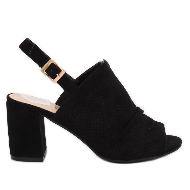 Schwarze Sandalen mit hohen Absätzen JM5840N Negro