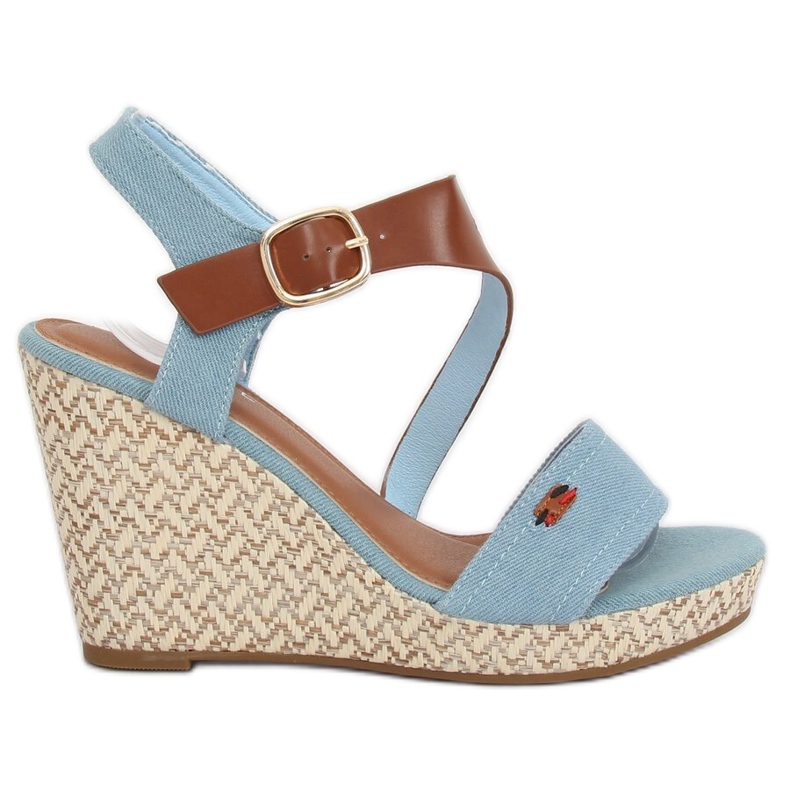 Blau BL-360 Blaue Keilsandalen