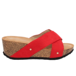 Rot G1560 Rote Keilpantoffeln