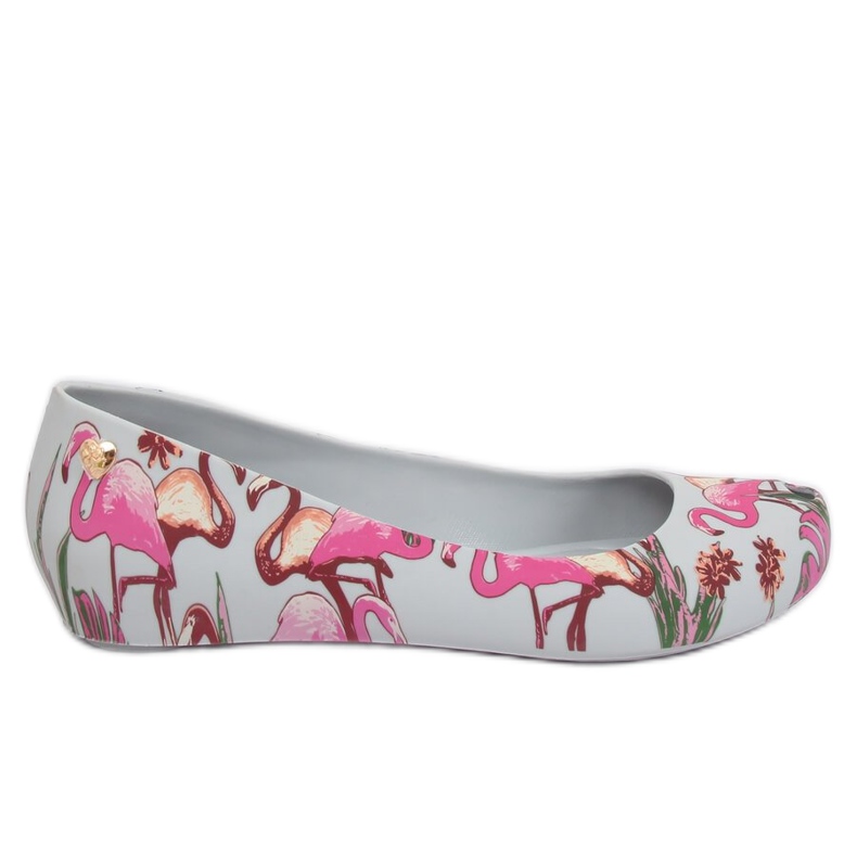 Meliski mit grauen Flamingos CK85 Grau violett mehrfarbig