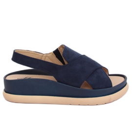 Marineblaue Damensandalen G-202 Blau