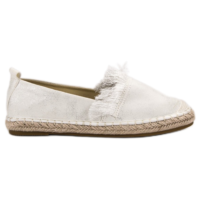 Lily Shoes Espadrilles mit Fransen weiß