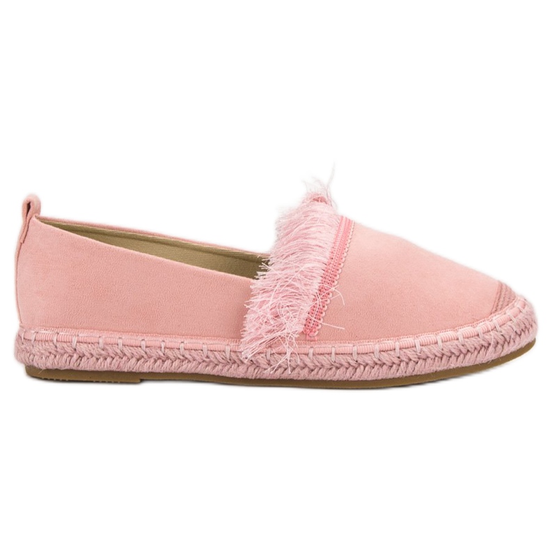 Lily Shoes Espadrilles mit Fransen rosa