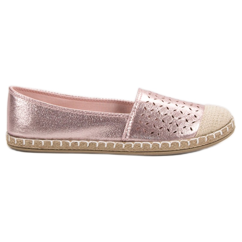 New Tlck Glitzer-Espadrilles rosa