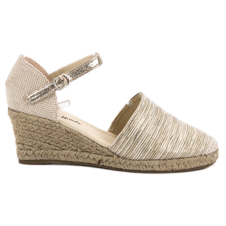 SHELOVET Keil-Espadrilles braun gelb