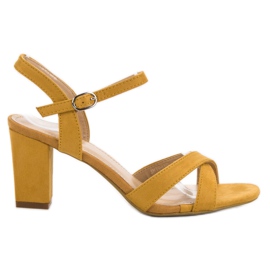 Annalisa Senf Sandalen gelb