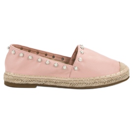 Erynn Espadrilles mit Perlen rosa