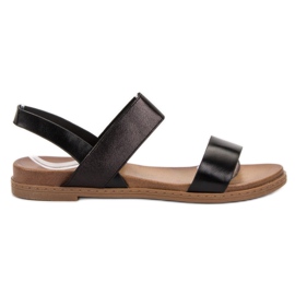 Laura Mode Slip-on-Sandalen schwarz