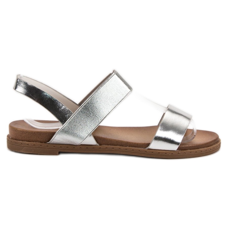 Laura Mode Slip-on-Sandalen grau