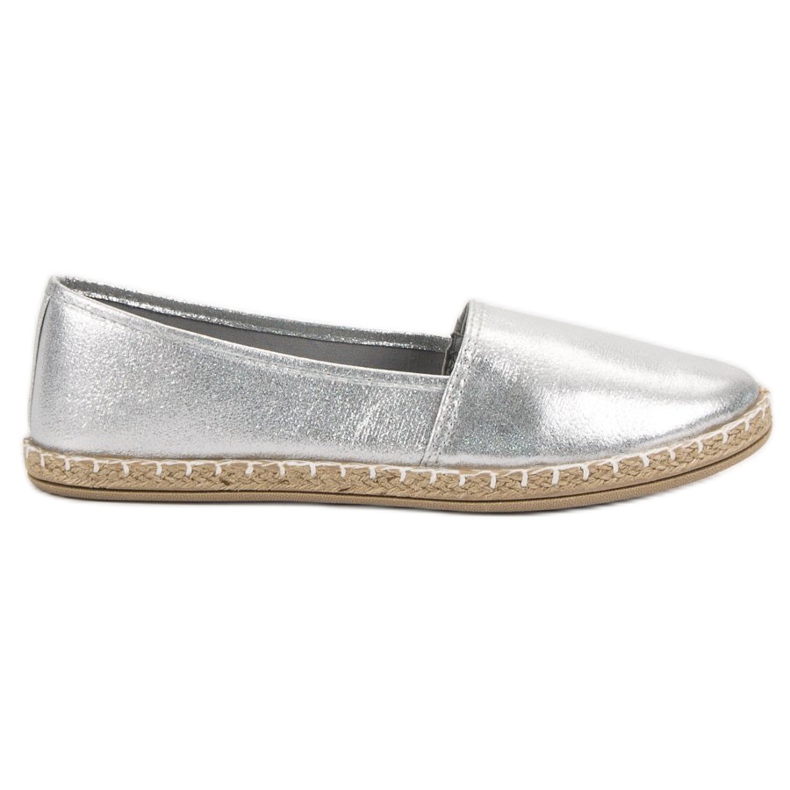 New Tlck Silberne Espadrilles grau