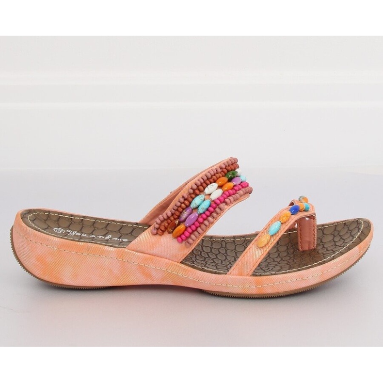 Flip-Flops mit rosa A123-Rosa-Perlen