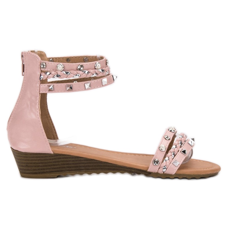 SHELOVET Rock Sandalen rosa