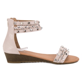 SHELOVET Rock Sandalen braun