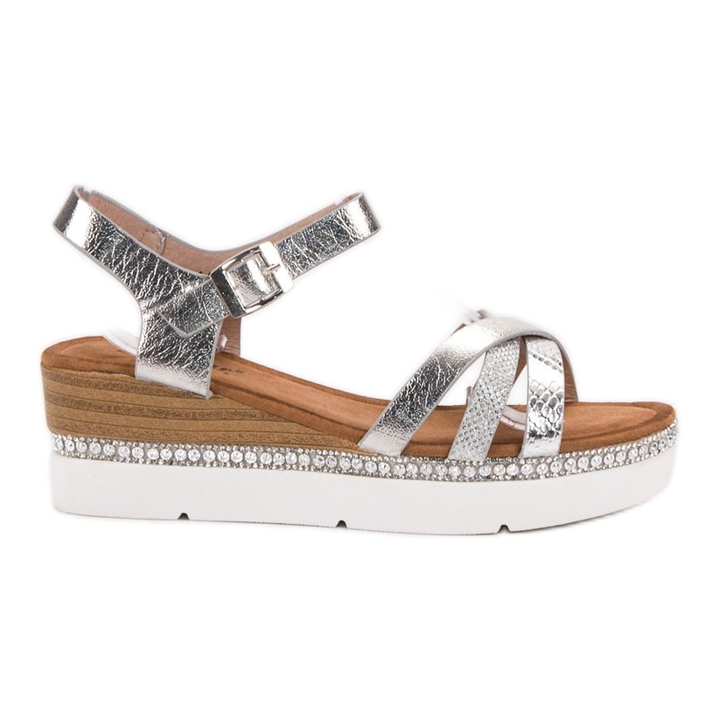 Seastar Modische Sandalen mit Zirkonia grau