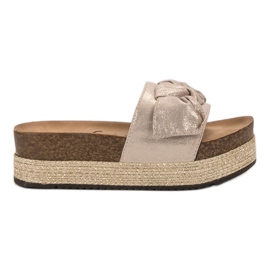 Goodin Hausschuhe mit Schleife gelb