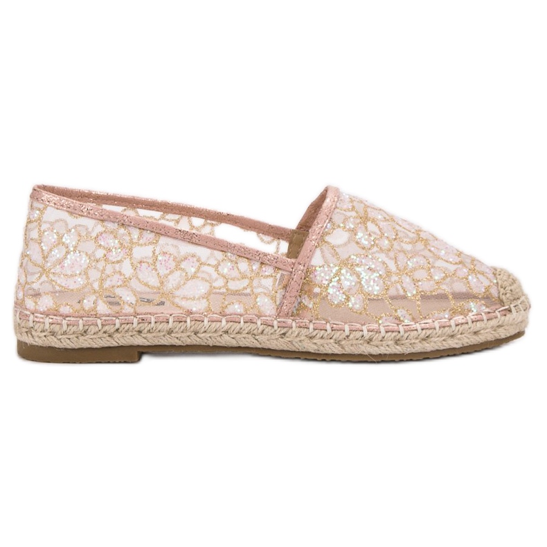 Espadrilles aus Spitze VICES rosa