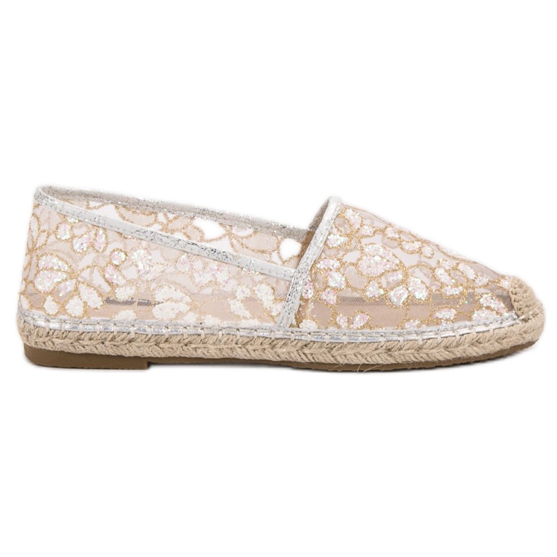 Espadrilles aus Spitze VICES braun gelb