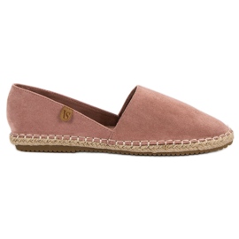 VICES Wildleder-Espadrilles rosa