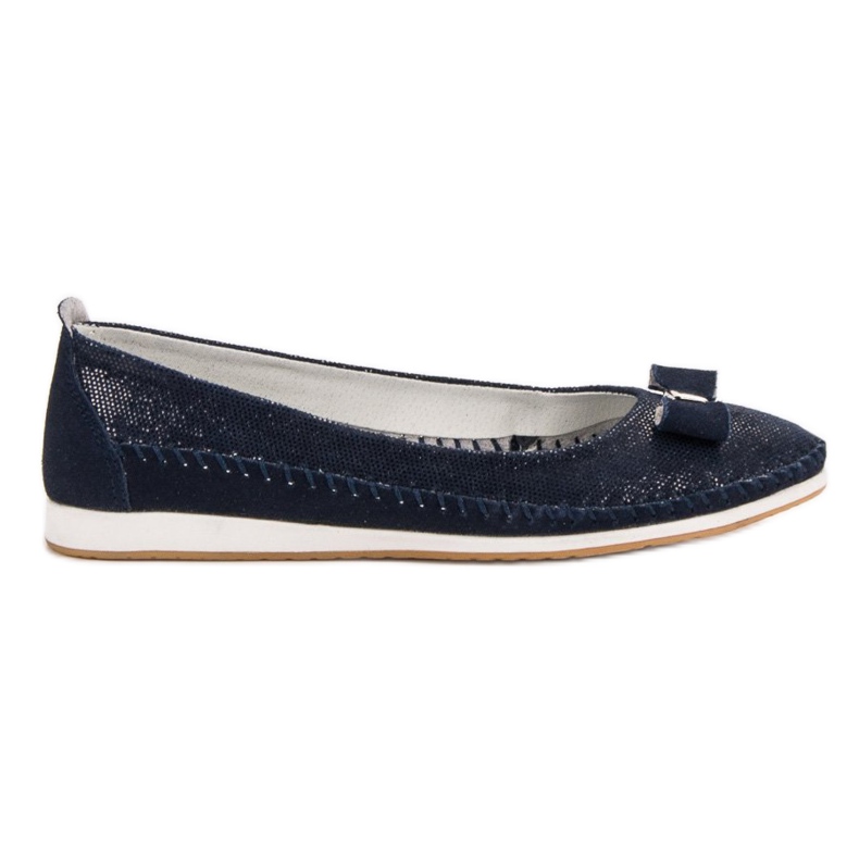 Ballerinas mit Schleife VINCEZA navy blau