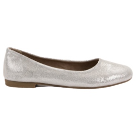 VINCEZA Ballerinas aus Leder grau