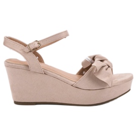 SHELOVET Sandalen auf der Plattform rosa