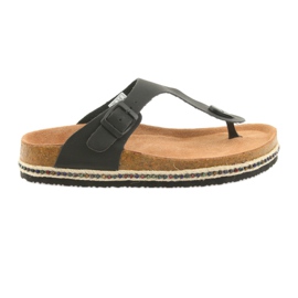 Damen profilierte Hausschuhe Big Star 274132 schwarz