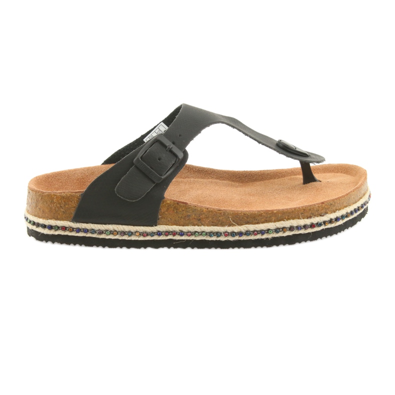 Damen profilierte Hausschuhe Big Star 274132 schwarz