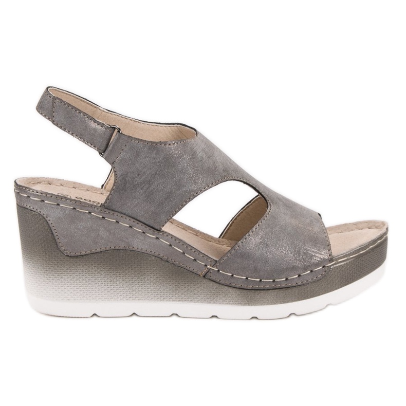 Goodin Bequeme Keilsandalen grau