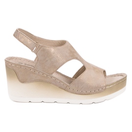 Goodin Bequeme Keilsandalen gelb