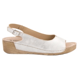 Goodin Sandalen mit Glitzer grau