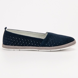 Goodin Slipony aus Leder navy blau